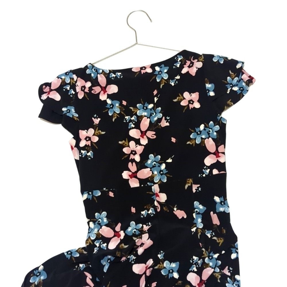 Lauren Ralph Lauren | Floral Midi Dress | V Neck | Wedding Guest | Shabby Chic| - Picture 10 of 10